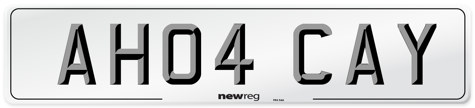 AH04 CAY Number Plate from New Reg